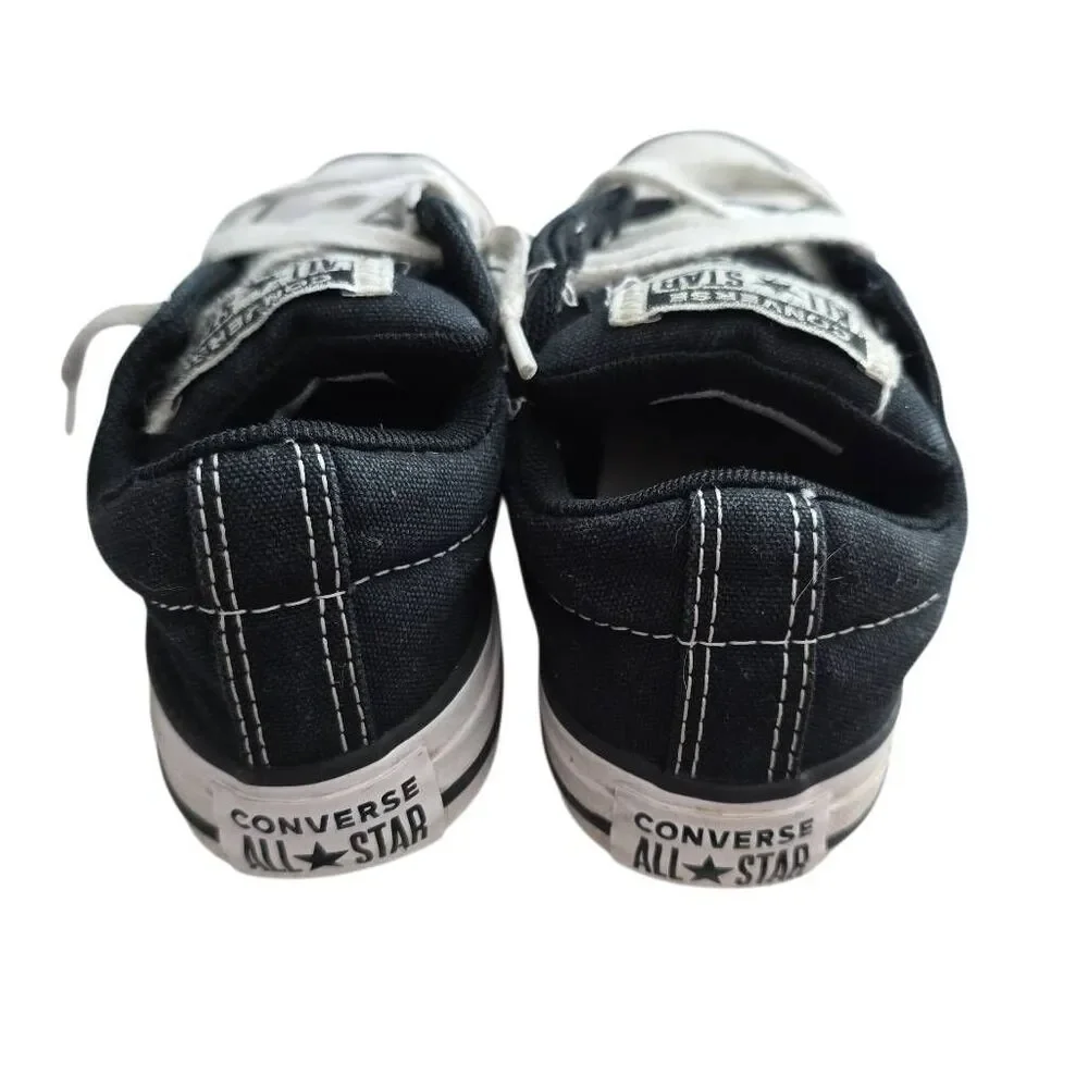 Converse All Stars Kids Size 11 Black White Lo Top Slip On Sneakers
